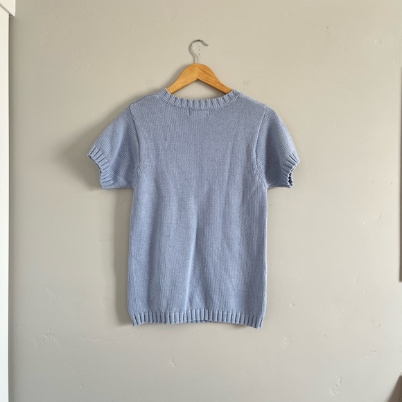 Bagatelle || Light Periwinkle Vintage Knit Top - Picture 5 of 5